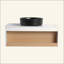Meuble-lavabo flottant avec lavabo vasque, meuble-lavabo mural avec rangement ouvert, finition avec comptoir durable, conception moderne peu encombrante (livré dans 2 boîtes)-659365411