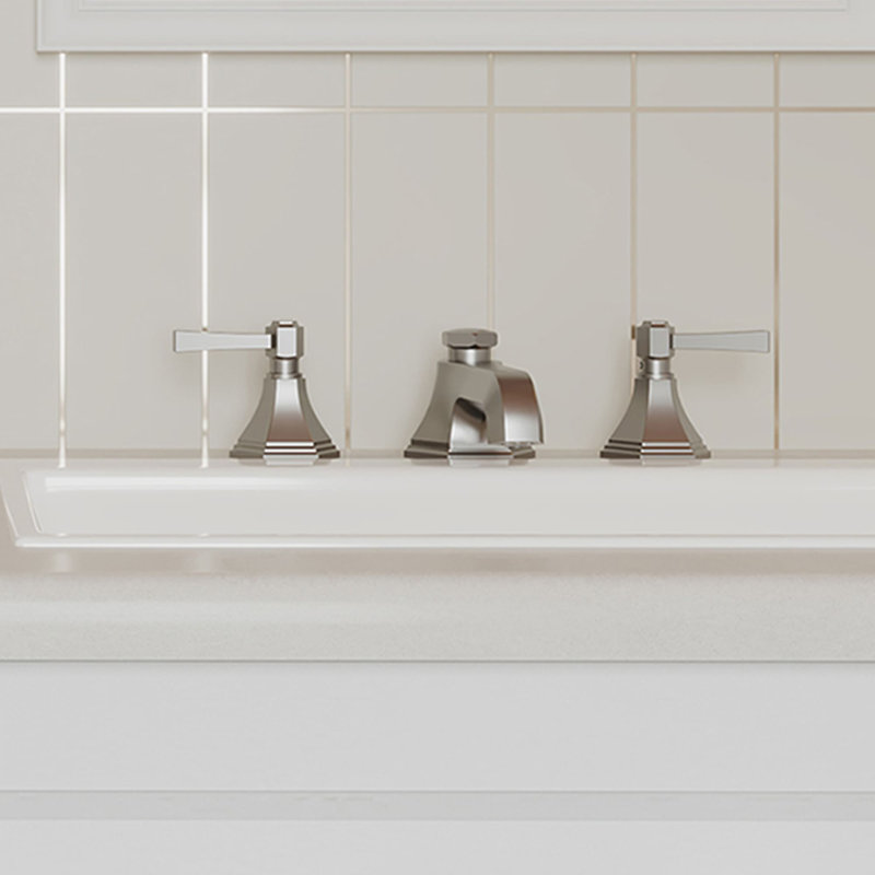 Robinet de salle de bain espacé de 8 pouces avec ensemble de drain Robinet de lavabo de salle de bain à 3 trous à deux poignées