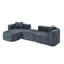 Canapé modulaire en L 114 po sans méridienne avec méridienne et canapé rembourré 114 po.-128896252