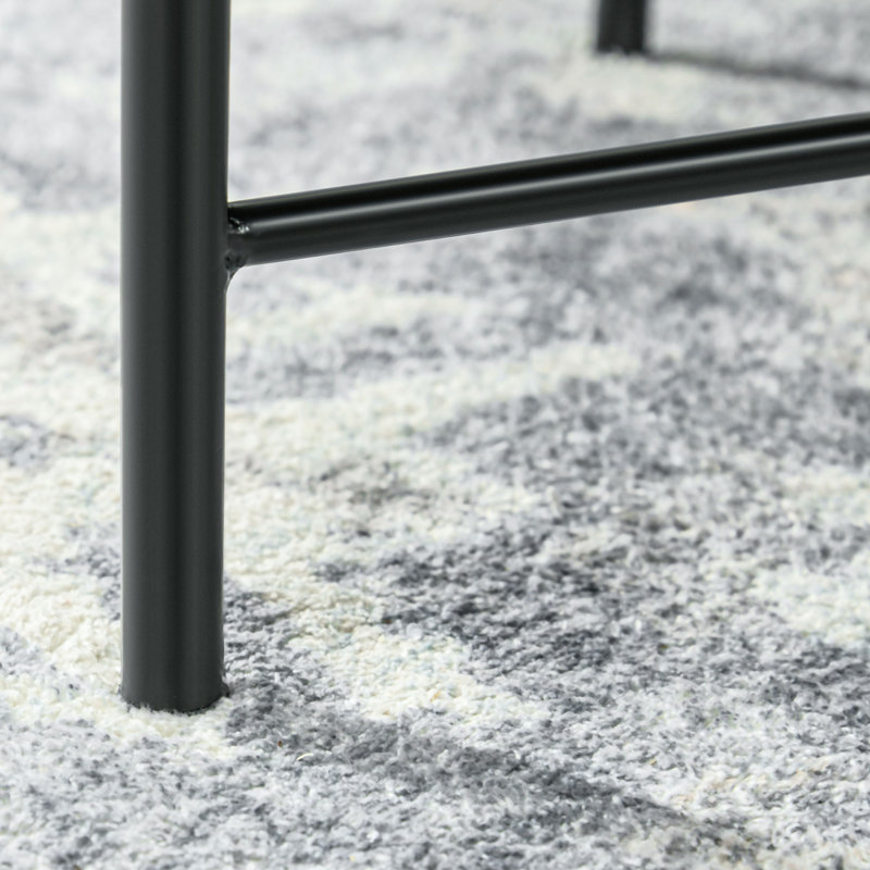 Table basse 24 po avec plateau martelé HOMcom