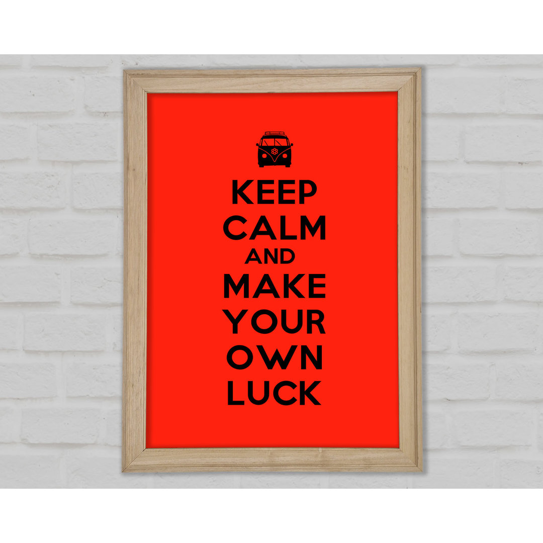 Keep Calm Luck - Einzelner Bilderrahmen Kunstdrucke