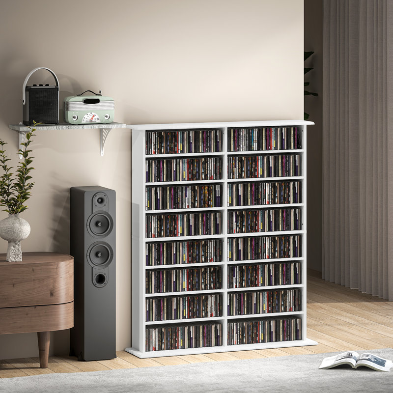 123.7cm H Media Shelves, Grey