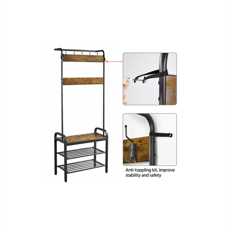 Anapatricia Hall Tree 71.5cm Wide with Bench and Shoe Storage