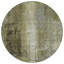 Tapis extérieur rond lavable abstrait vert olive et ivoire 8 pi