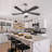 52 Inch Modern Ceiling Fan With Dimmable LED Light 5 Solid Wood Blades Remote Control Reversible DC Motor With Smart APP Control-495257172-495257175