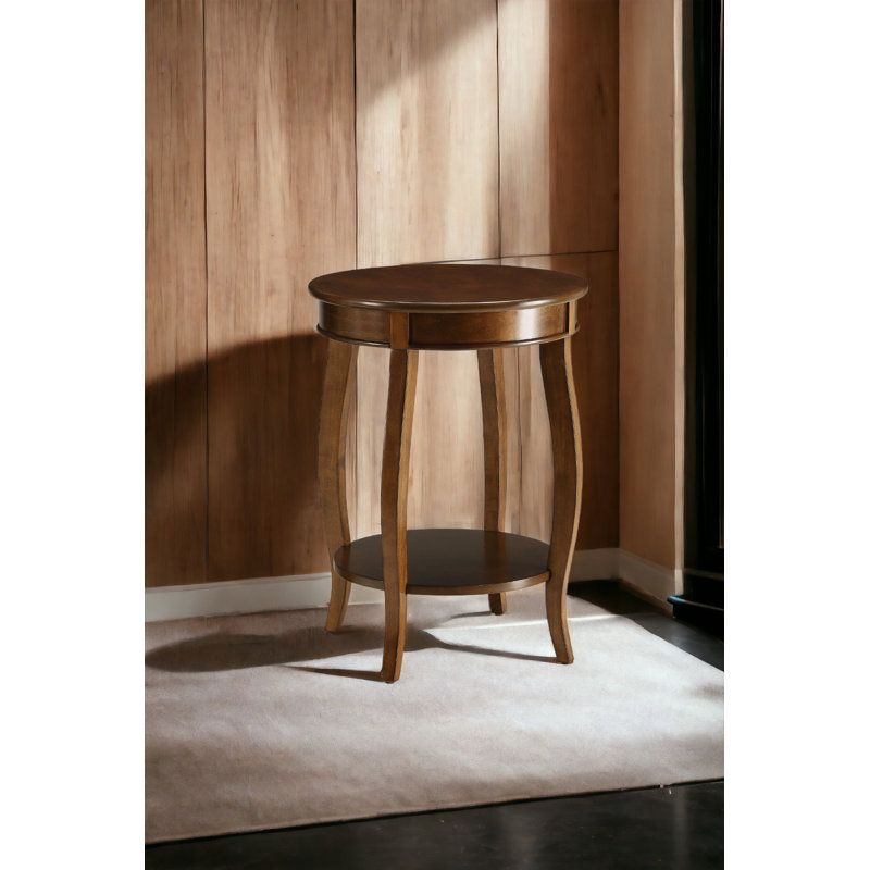 Table d'appoint moderne au fini noyer