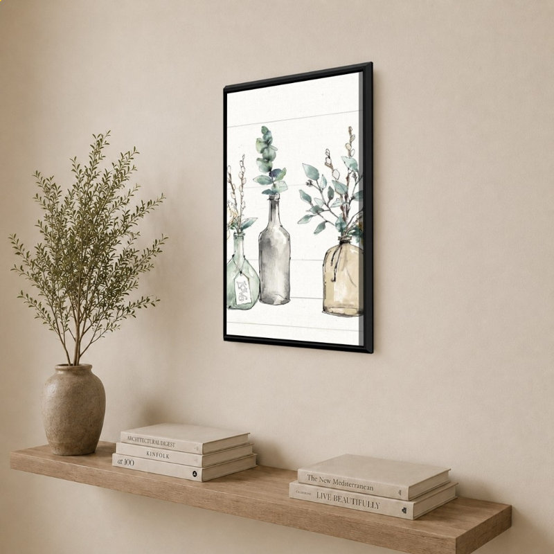 «Modern Farmhouse I 2» par Anne Tavoletti - Impression sur toile, H 34 po x l 24 po, Noir
