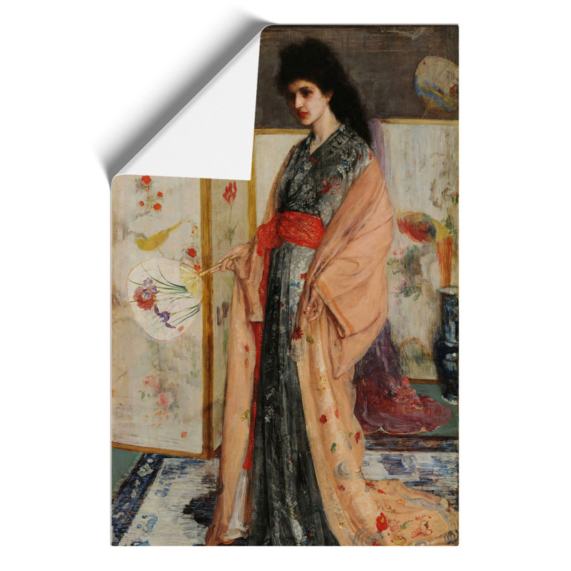 Lady In A Kimono by James Mcneill Whistler - No Frame Painting, 42cm H x 30cm W x 0.1cm D