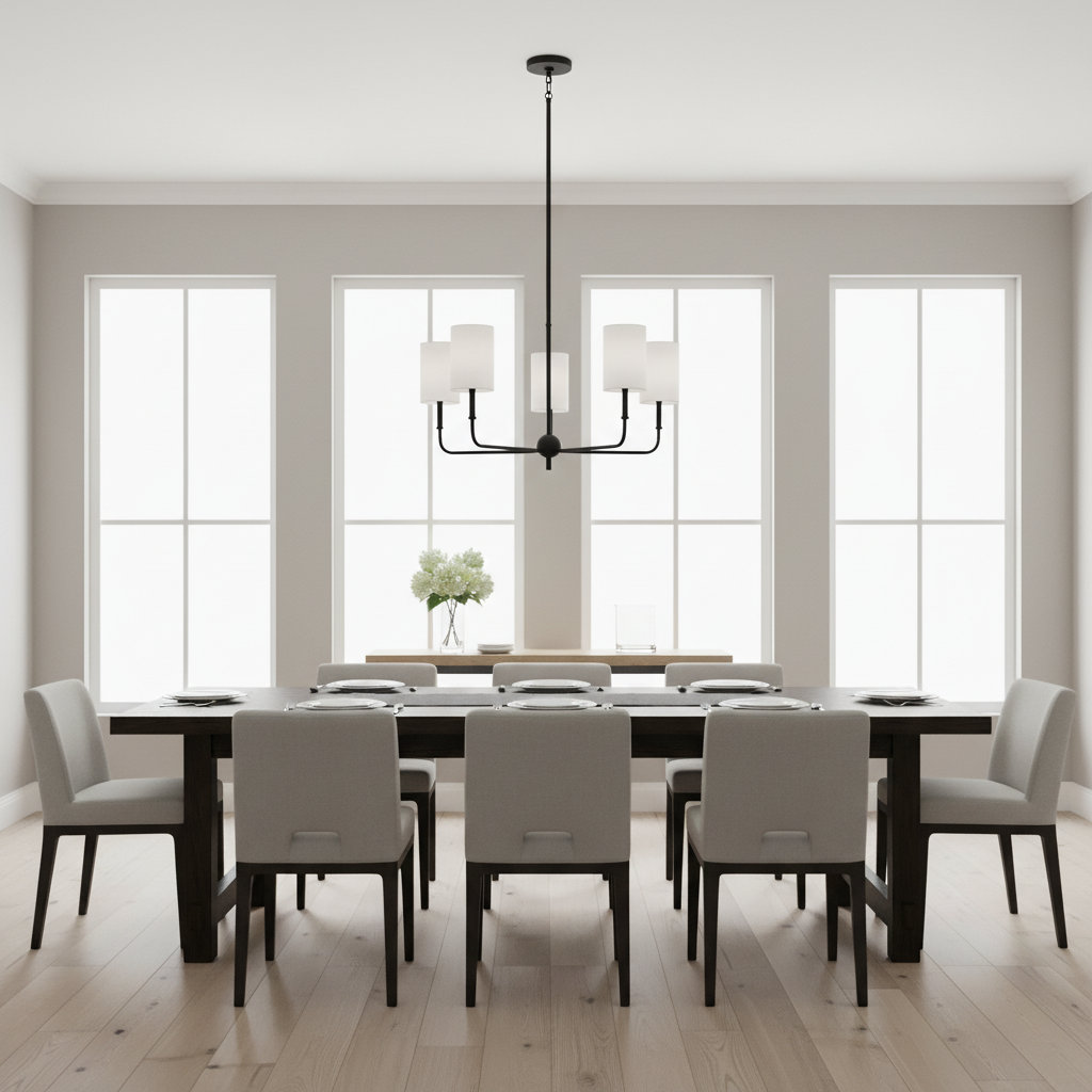 Rowley 5-Light Chandelier, Midnight Black