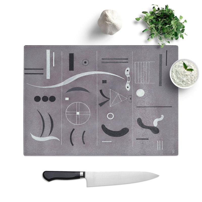 Four Parts by Wassily Kandinsky Chopping Board, 0.4cm H x 20cm W x 28.5cm L