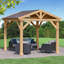 10 pi. L 10 pi. D Pavillon de jardin en bois massif