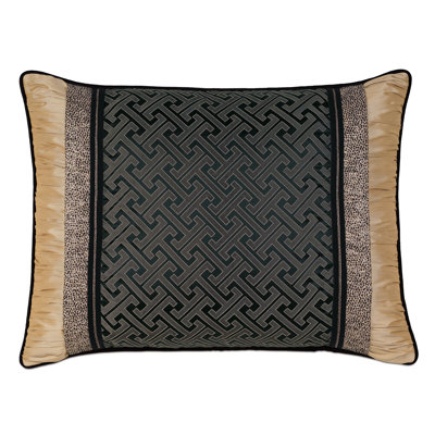 Taie décorative en polyester noir / brun Roxanne