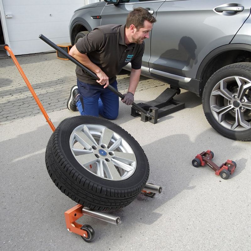 Roue Dolly 330 LBS robuste et réglable pour pneus allant de 6,5 à 31,5 pouces