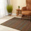 Tapis intérieur / extérieur noir tressé à la main Rachita-1551001272