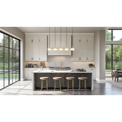 Lustre linéaire doré moderne à 5 lumières de style renard