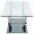 Amelia Chrome Rectangular U-Shaped Glass Top Coffee Table