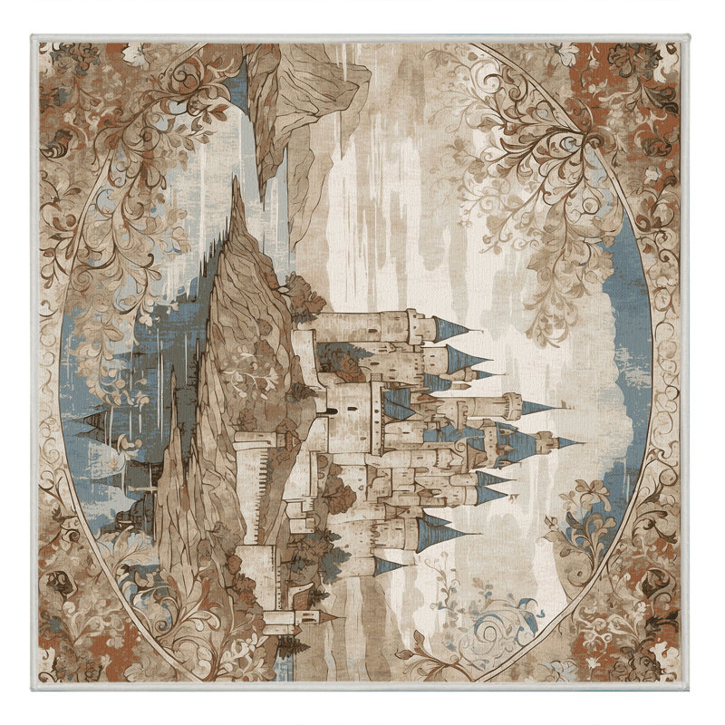Golden Drawbridge Rug, Square 8'