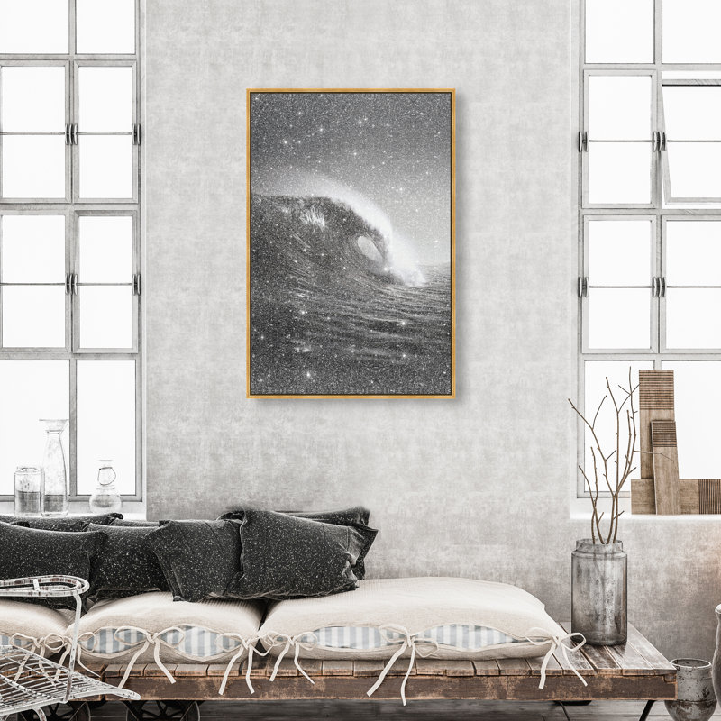 Tectonic Flow II Print by Oliver Gal, 37"H x 25"W, Gold Floater Frame