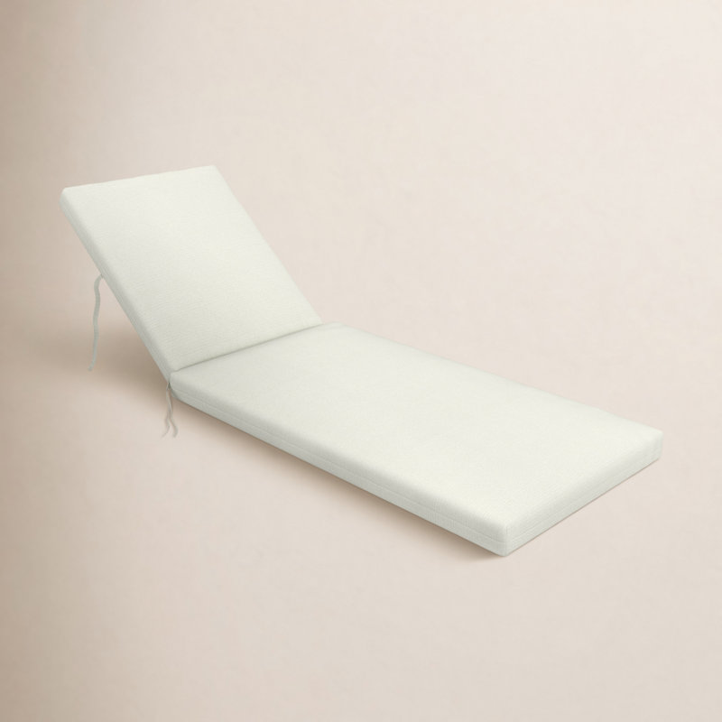 Coussin de chaise longue d'extérieur Amala Sunbrella®, 22 po x 24 po / 24,5 po x 52,5 po, Toile Sunbrella® naturel