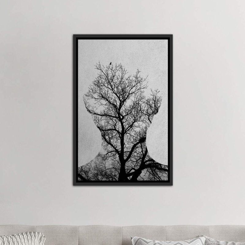 « tree of life » par andreas lie-impression sur impression, H 26 po x l 18 po x 1,5 po, Toile avec cadre noir