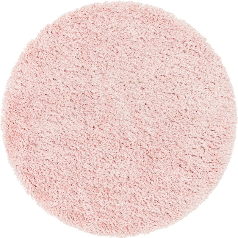 Hermina Light Pink Area Rug, Round 6'1"