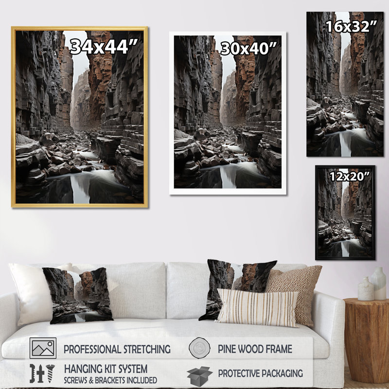 Barara Canyon Eroded Beauty II sur impression sur toile, H 44 po x l 34 po x P 1,5 po, Toile tendue