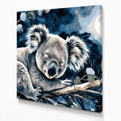 Faune koala gris, art mural sur toile