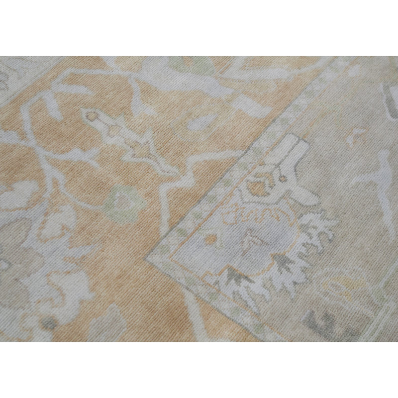 Tapis rouille et chameau de haute qualité noué à la main