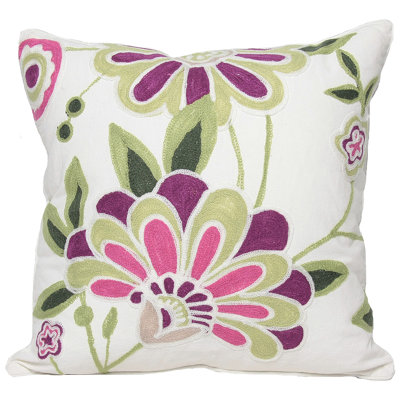 Flora Cotton Throw Pillow
