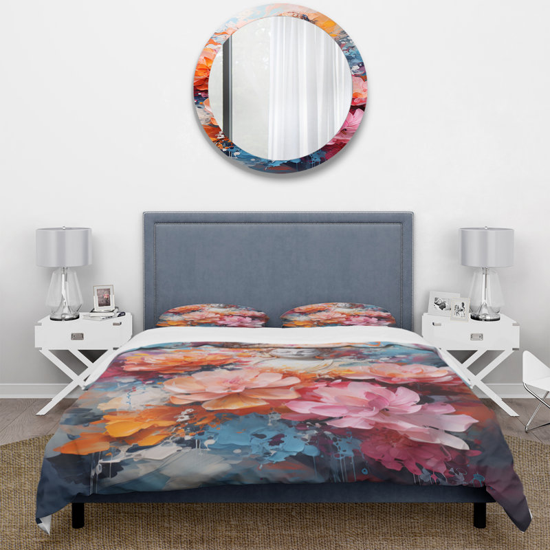 Ensemble de housse de couette en microfibre / polyester Floral Buddha In Meditation II Bedding