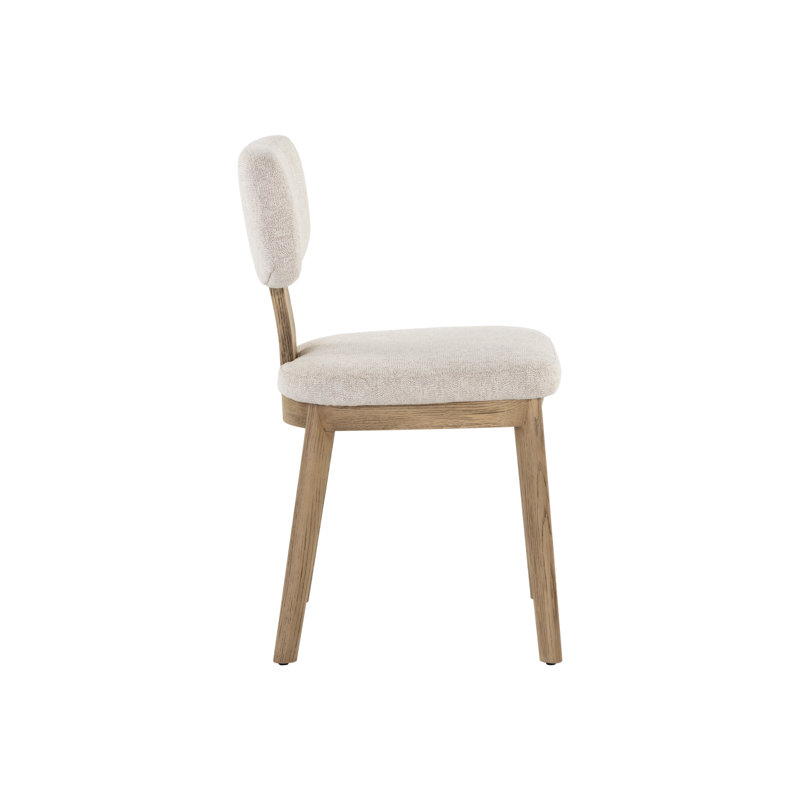 Rickett Upholstered Dining Chair, Weathered Oak
