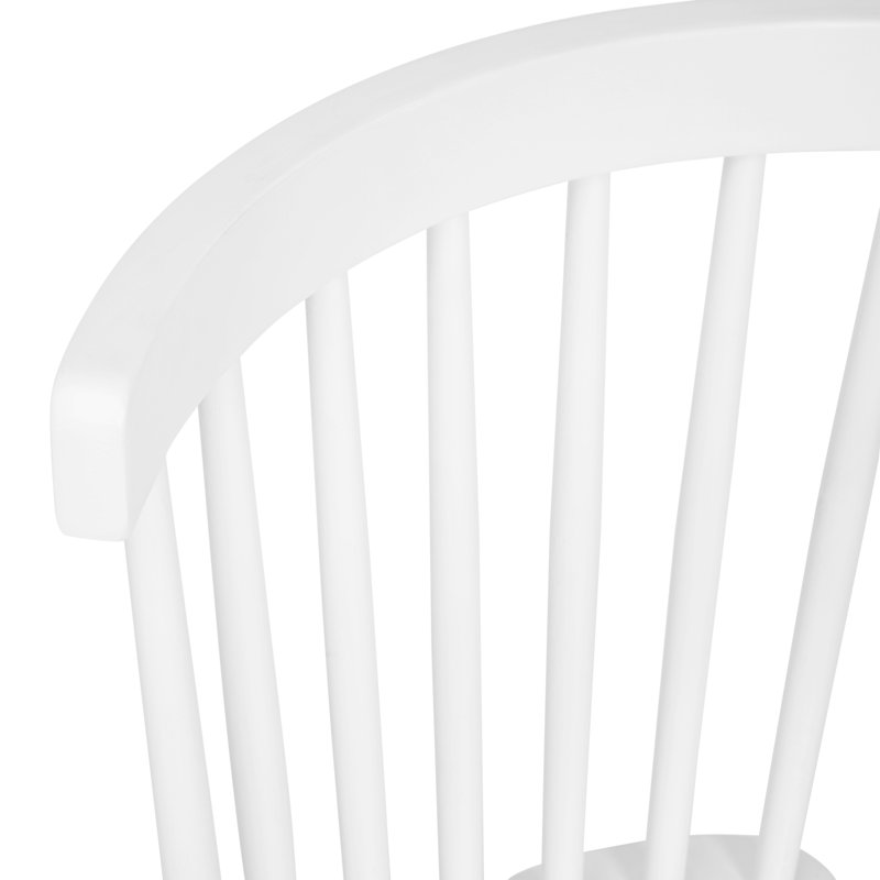 Callum Commercial Grade Solid Wood Windsor Style Dining Room Chairs, White