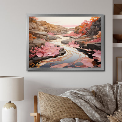 " Pink Meandering River Endless Journey I "