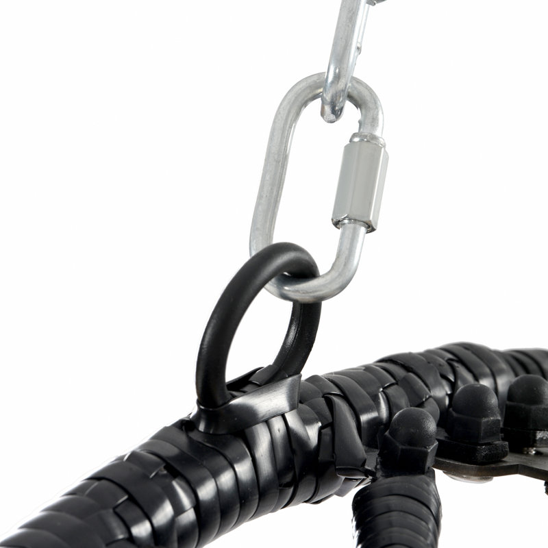 Fauteuil à œufs avec support Balancelle d'extérieur pour l'extérieur en osier
