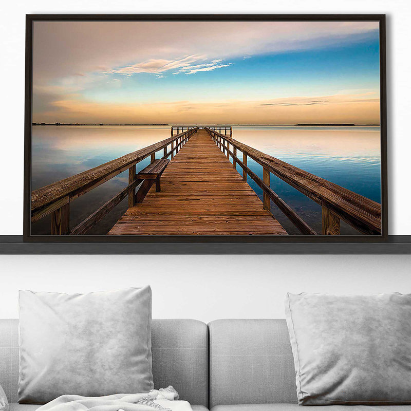 Terre Ceia Bay par Danita Delimont - photographie, H 27,5 po x l 43,5 po x P 2 po, Cadre flottant espresso