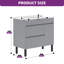 Meuble-lavabo 36 po avec lavabo et 2 tiroirs Balconera-112609186
