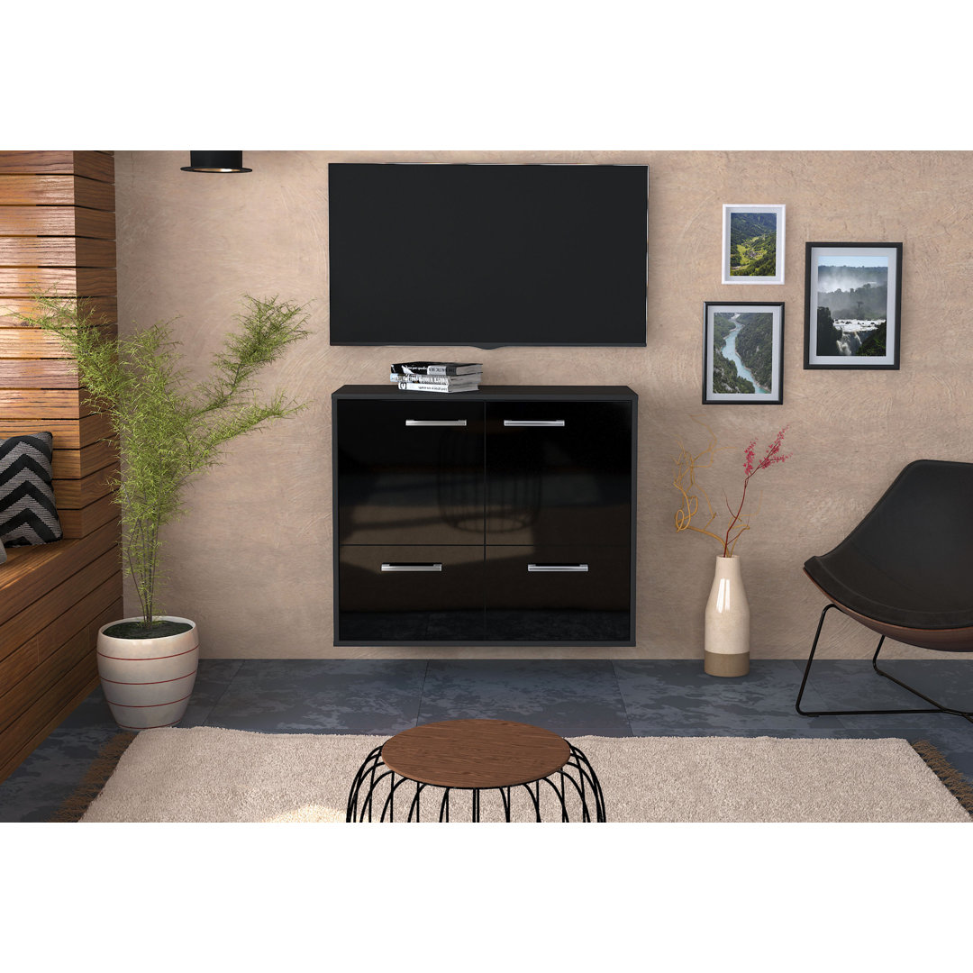 TV-Lowboard Montgomery aus Massivholz, 92 cm