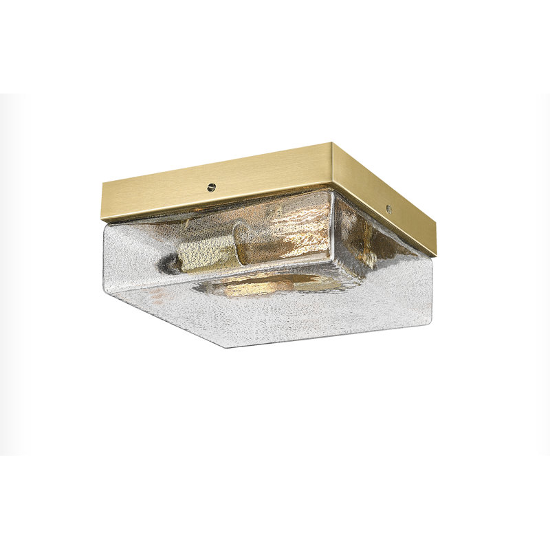 10" Flush Mount, Shown In New Age Brass Finish With Glass, New Age Brass