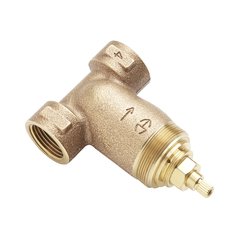 Sefina In-Wall Shower Volume Control Handle and 3/4" Rough-In Valve - Brushed Nickel, Brushed Nickel