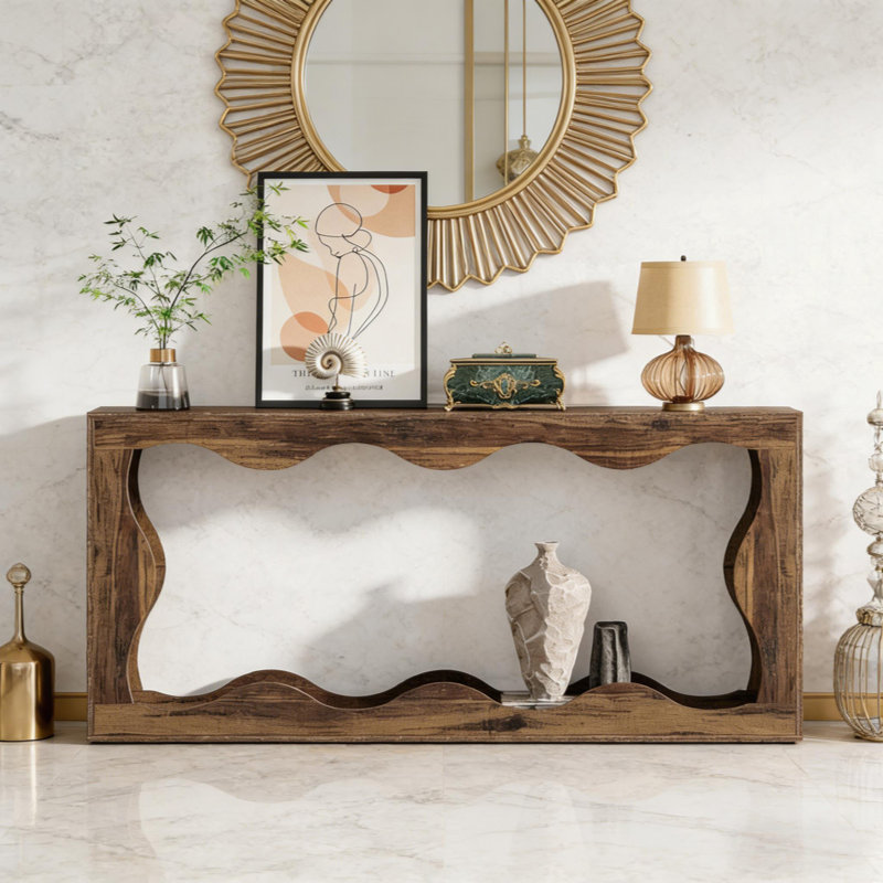 Table d'entrée de style moderne, console industrielle, table basse
