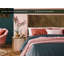 Gazelle Solid Wood Bed Frame with Artistic Patterned Headboard, King size bed frame, Walnut-1931408252-1931408249