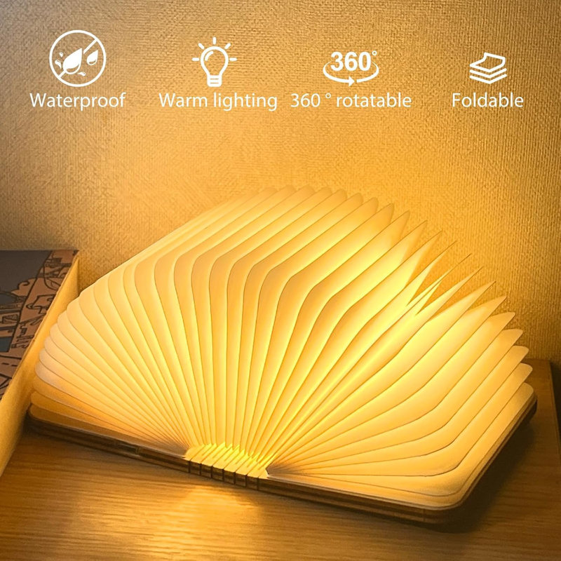 Wooden Book Lamp