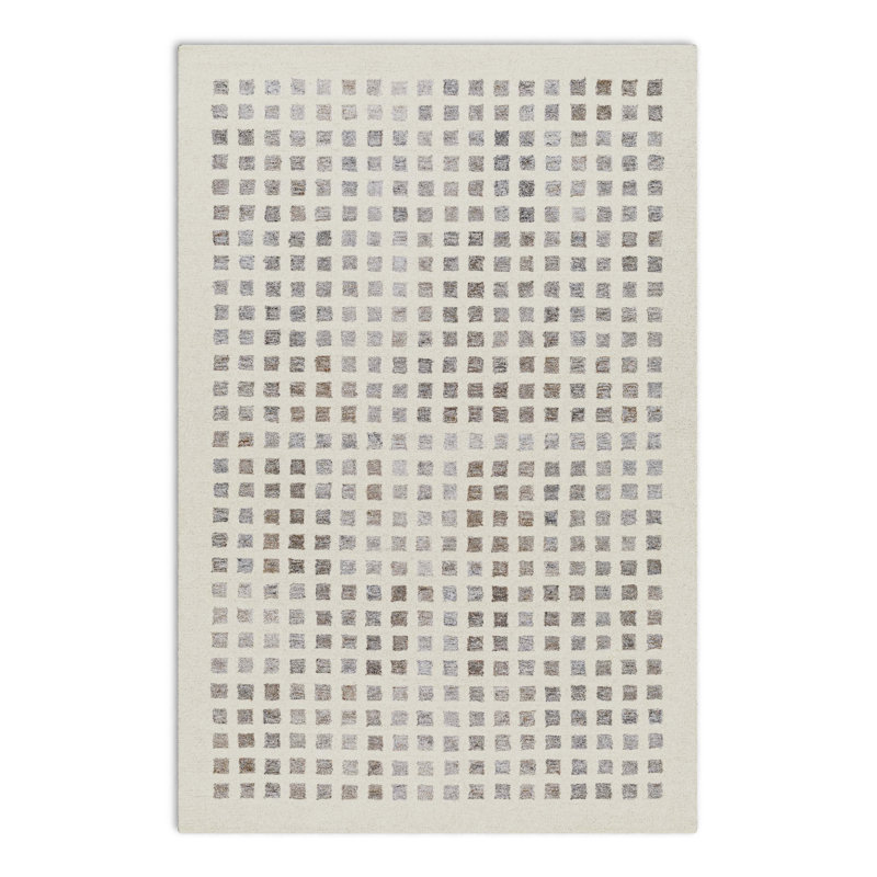 Sigrid Hand Tufted Geometric Indoor Rug, Rectangle 5' x 7'6"