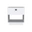 White 1-Drawer Nightstand With Open Lower Shelf, End Table And Side Bedside Storage Cabinet