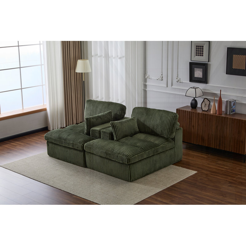 Double chaise longue d'intérieur, Vert