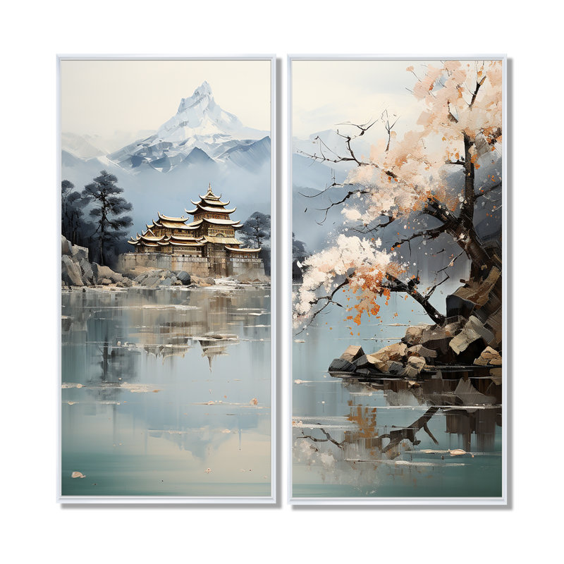 Guenther - art mural blanc, H 20 po x l 24 po, Impression encadrée flottante, Blanc