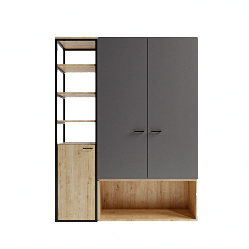 Kennelly 3 Door Manufactured Wood Wardrobe