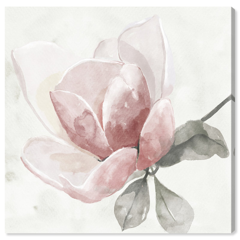 Rosé délavé, Toile tendue, H 24 po x l 24 po