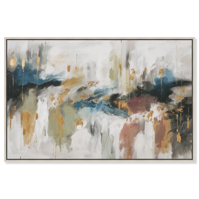 «Downpour of Gold Boho Decor», reproduction d'art sur toile par Art Remedy