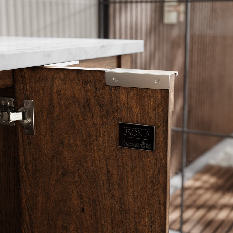 Through Lines 48" Single Bathroom Vanity, 8" Widespread, Brown